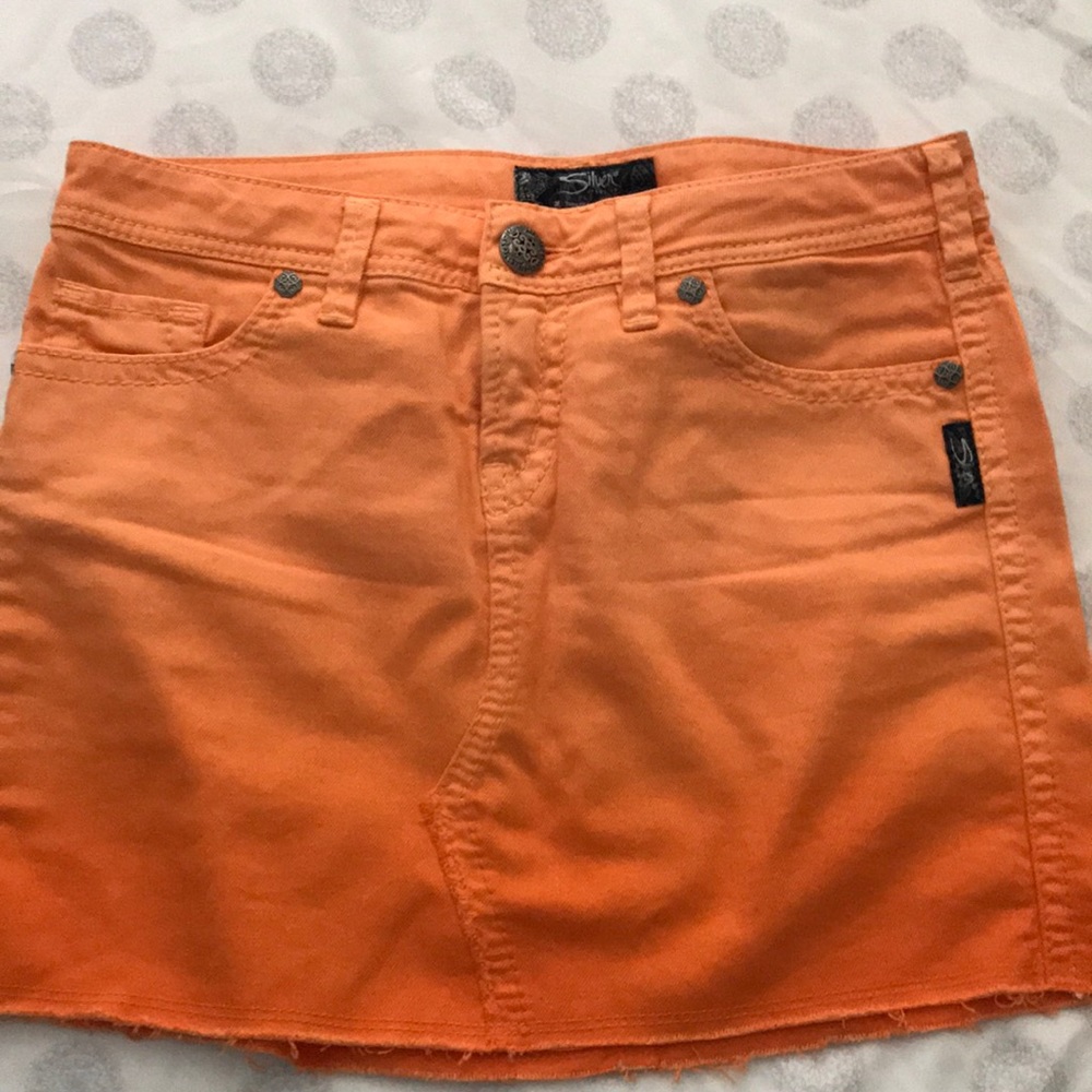Silver Jean Skirt - NEVER WORN - Size 27